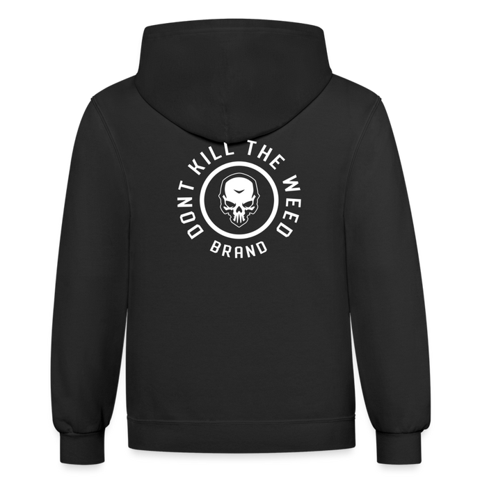 Contrast Hoodie - black/asphalt