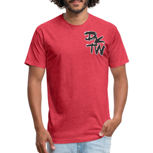 Fitted Graffiti T-shirt - heather red