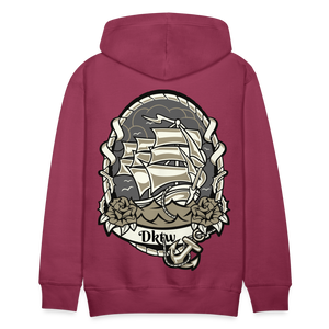 Men’s nautical hoodie - burgundy