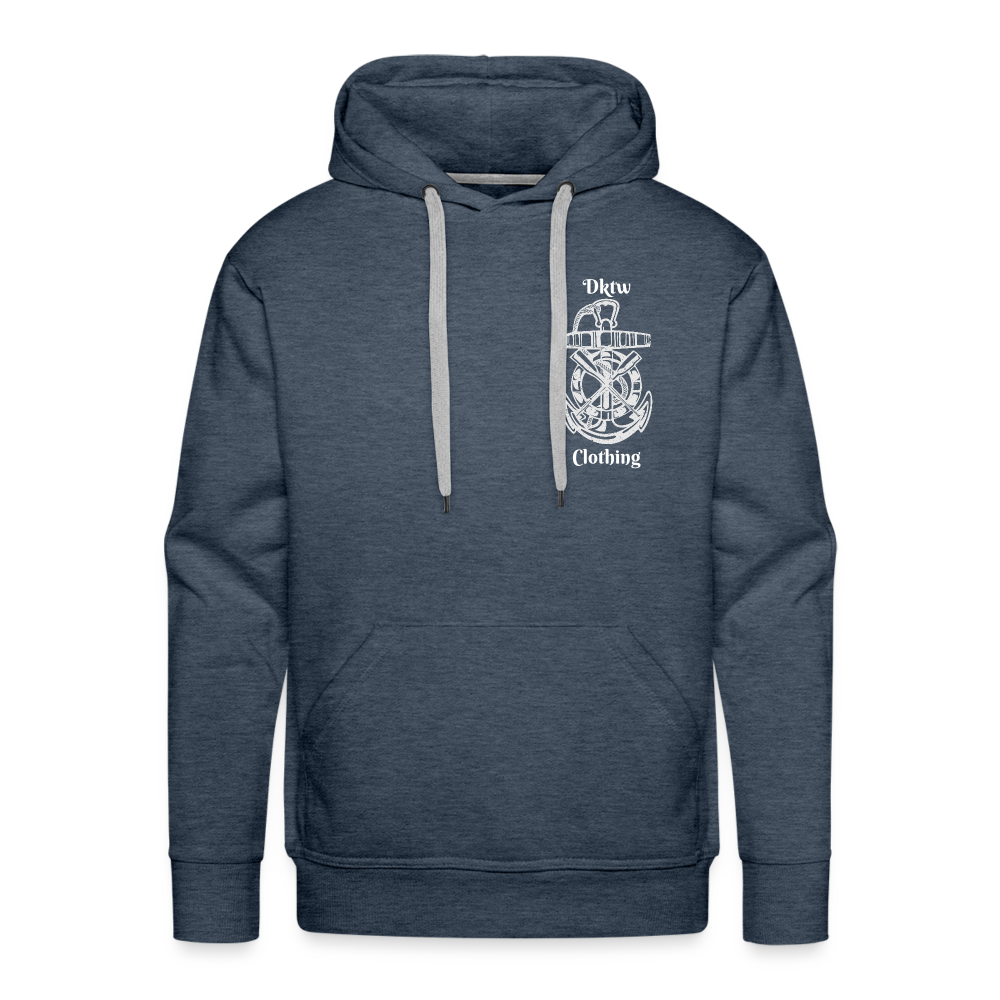 Men’s nautical hoodie - heather denim