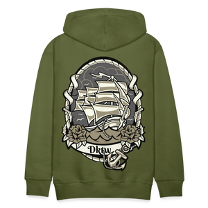 Men’s nautical hoodie - olive green